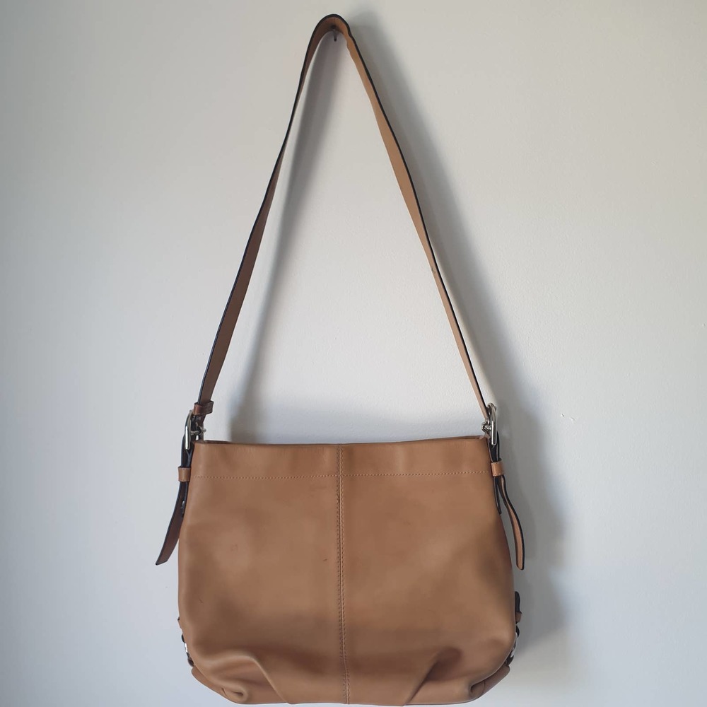 Coach Duffle Camel Leather Crossbody / Shoulder Bag Convertible F15064 - Picture 3 of 12